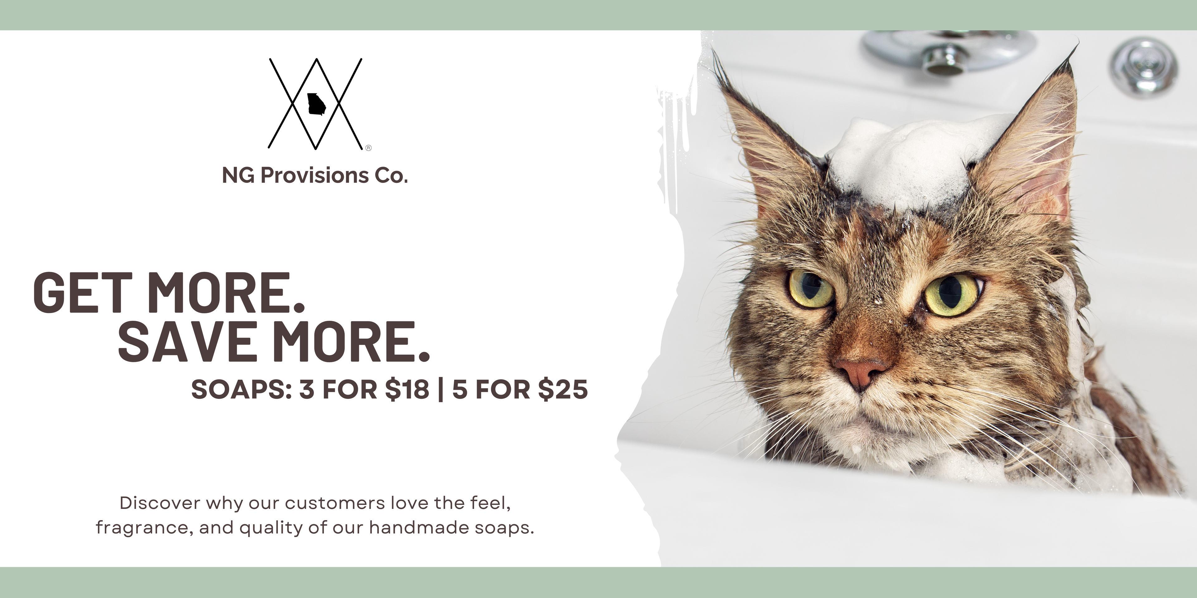NG Provisions Co graphic for soap sale